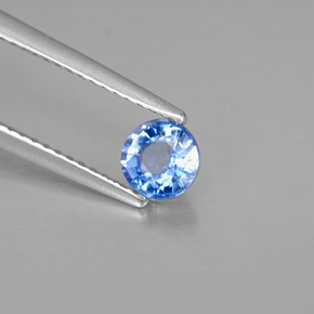 Cianita azul natural 0,61ct, corte redondo, SI