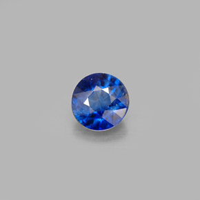 Cianita azul natural 0,89ct, corte redondo, VS-SI