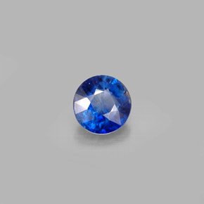 Cianita azul natural 0,89ct, corte redondo, VS-SI