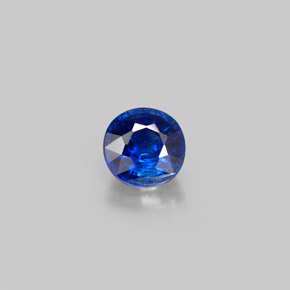 Cianita azul natural 0,93ct, corte redondo, VS-SI