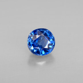 Cianita azul natural 1,17ct, corte redondo, VS-SI