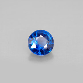 Cianita azul natural 0,99ct, corte redondo, VS-SI