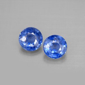 Pedras preciosas de cianita azul natural de  ct, corte redondo, VS-SI