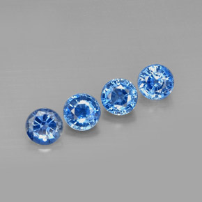 Pedras preciosas de cianita azul natural de  ct, corte redondo, VS-SI