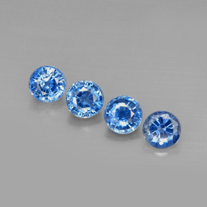 Pedras preciosas de cianita azul natural de  ct, corte redondo, VS-SI
