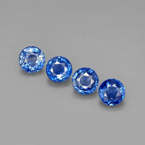 Pedras preciosas de cianita azul natural de  ct, corte redondo, VS-SI