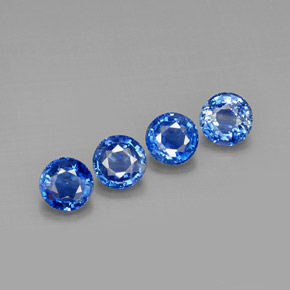 Pedras preciosas de cianita azul natural de  ct, corte redondo, VS-SI