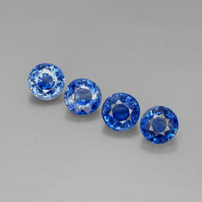 Pedras preciosas de cianita azul natural de  ct, corte redondo, VS-SI