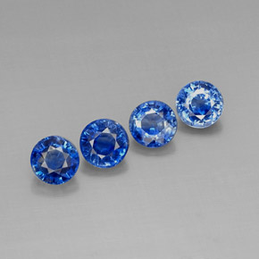Pedras preciosas de cianita azul natural de  ct, corte redondo, VS-SI