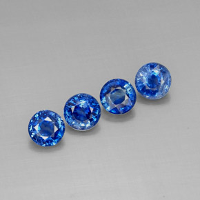Pedras preciosas de cianita azul natural de  ct, corte redondo, VS-SI