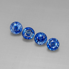 Pedras preciosas de cianita azul natural de  ct, corte redondo, VS-SI