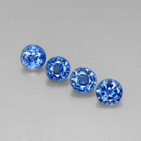 Pedras preciosas de cianita azul natural de  ct, corte redondo, VS-SI