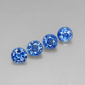 Pedras preciosas de cianita azul natural de  ct, corte redondo, VS-SI