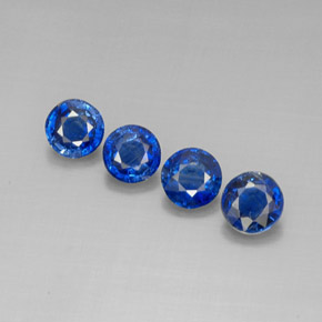 Pedras preciosas de cianita azul natural de  ct, corte redondo, VS-SI