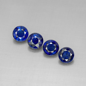 Pedras preciosas de cianita azul natural de  ct, corte redondo, VS-SI