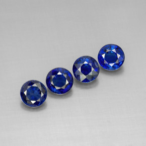 Pedras preciosas de cianita azul natural de  ct, corte redondo, VS-SI