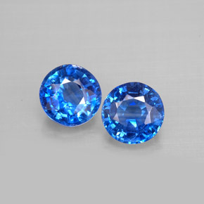 Pedras preciosas de cianita azul natural de  ct, corte redondo, VS-SI