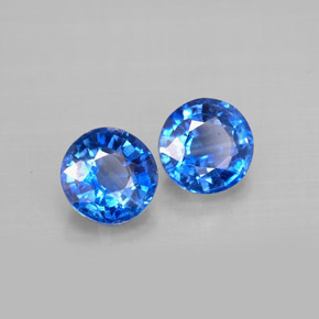 Pedras preciosas de cianita azul natural de  ct, corte redondo, VS-SI