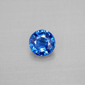 Cianita azul natural 1,10ct, corte redondo, VS-SI