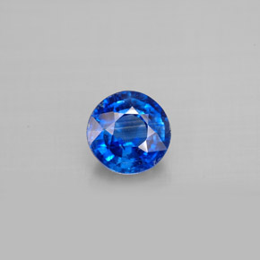 Cianita azul natural 1,18ct, corte redondo, VS-SI