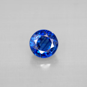 Cianita azul natural 1,37ct, corte redondo, VS-SI