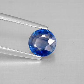 Cianita azul natural 1,13ct, corte redondo, VS-SI