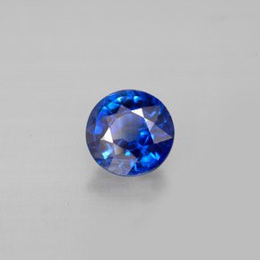 Cianita azul natural 1,06ct, corte redondo, VS