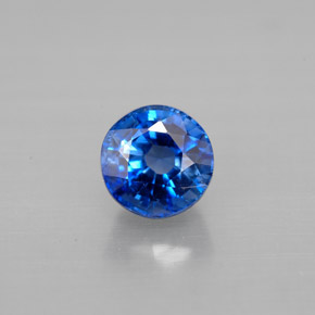 Cianita azul natural 1,34ct, corte redondo, VS-SI