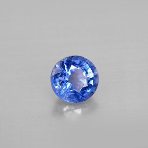 Cianita azul natural 0,97ct, corte redondo, VS-SI