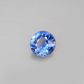 Cianita azul natural 0,85ct, corte redondo, VS-SI
