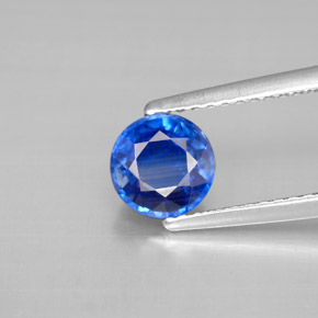 Cianita azul natural 1,22ct, corte redondo, VS-SI