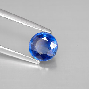 Cianita azul natural 1,22ct, corte redondo, VS-SI