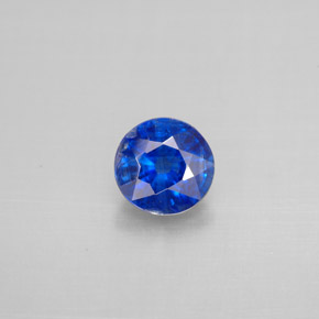 Cianita azul natural 0,99ct, corte redondo, VS-SI