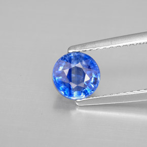 Cianita azul natural 1,15ct, corte redondo, VS-SI