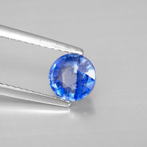 Cianita azul natural 1,15ct, corte redondo, VS-SI