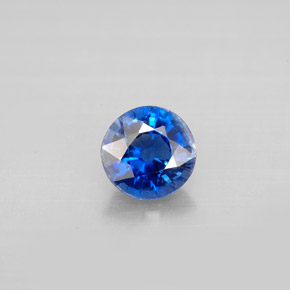 Cianita azul natural 0,89ct, corte redondo, VS-SI