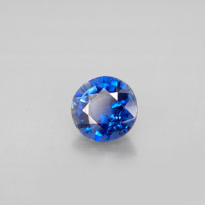 Cianita azul natural 0,89ct, corte redondo, VS-SI