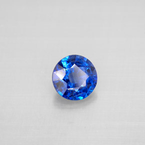 Cianita azul natural 1,03ct, corte redondo, VS-SI