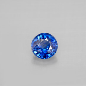 Cianita azul natural 1,02ct, corte redondo, VS-SI