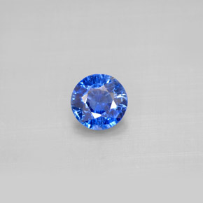 Cianita azul natural 0,92ct, corte redondo, VS-SI
