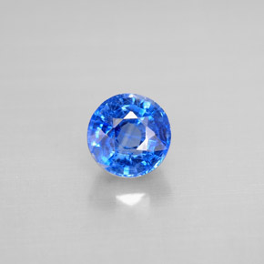 Cianita azul natural 1,25ct, corte redondo, VS-SI