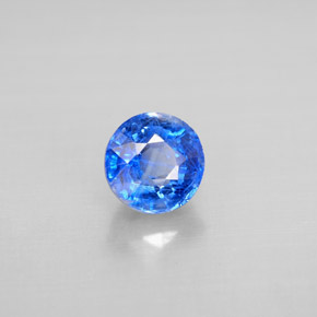 Cianita azul natural 1,25ct, corte redondo, VS-SI