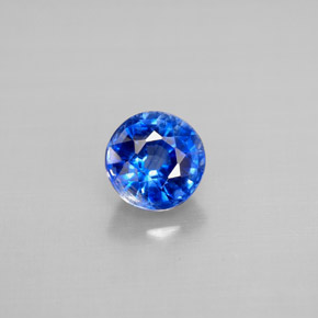 Cianita azul natural 1,20ct, corte redondo, VS-SI