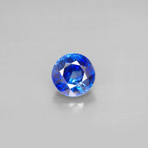 Cianita azul natural 1,12ct, corte redondo, VS-SI
