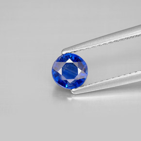 Cianita azul natural 0,81ct, corte redondo, VS-SI