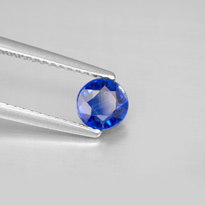 Cianita azul natural 0,81ct, corte redondo, VS-SI