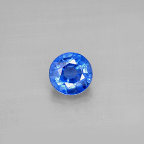 Cianita azul natural 1,29ct, corte redondo, VS-SI