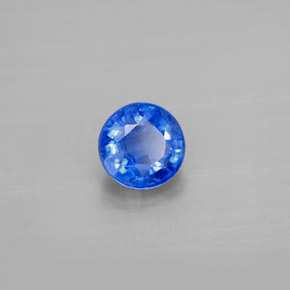 Cianita azul natural 1,29ct, corte redondo, VS-SI