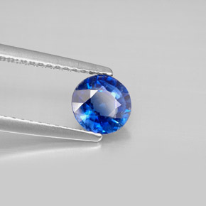 Cianita azul natural 0,93ct, corte redondo, VS-SI