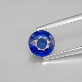 Cianita azul natural 0,96ct, corte redondo, VS-SI